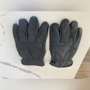 Men XL black deerskin faux leather winter gloves insulated 3M Thinsulate
